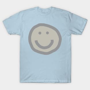 Lead Crystal Round Happy Face with Smile T-Shirt